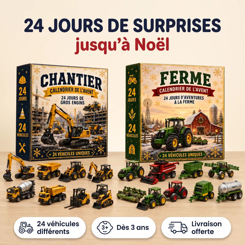 Calendrier de l'Avent de 24 véhicules miniatures