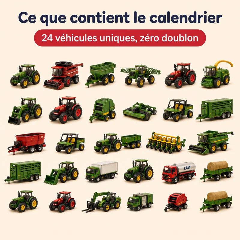 Calendrier de l'Avent de 24 véhicules miniatures