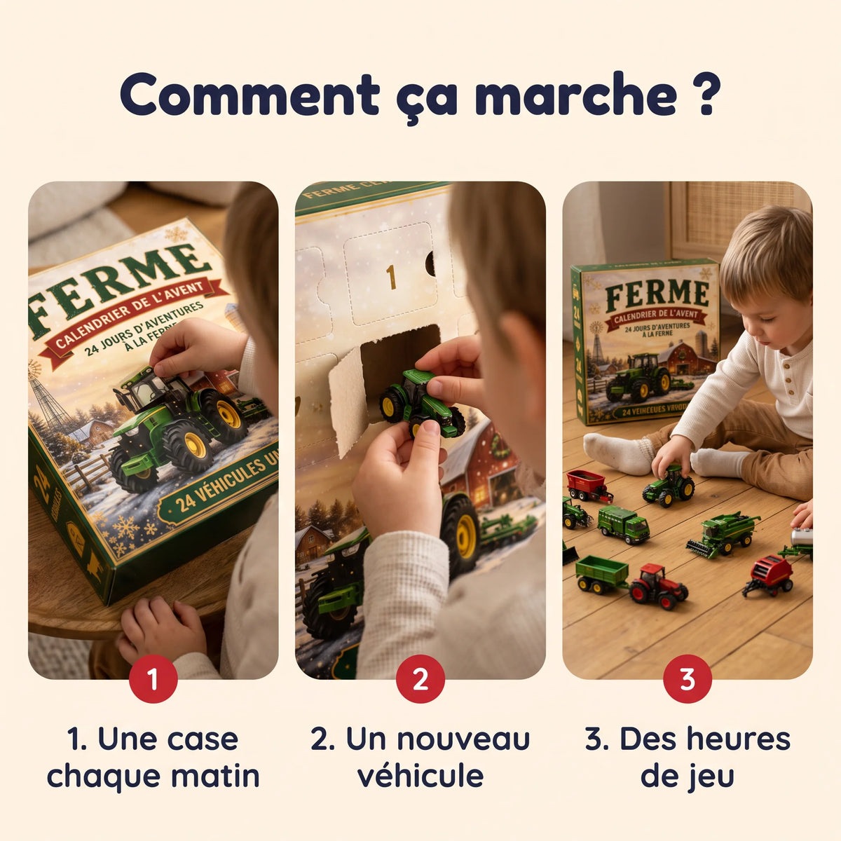Calendrier de l'Avent de 24 véhicules miniatures