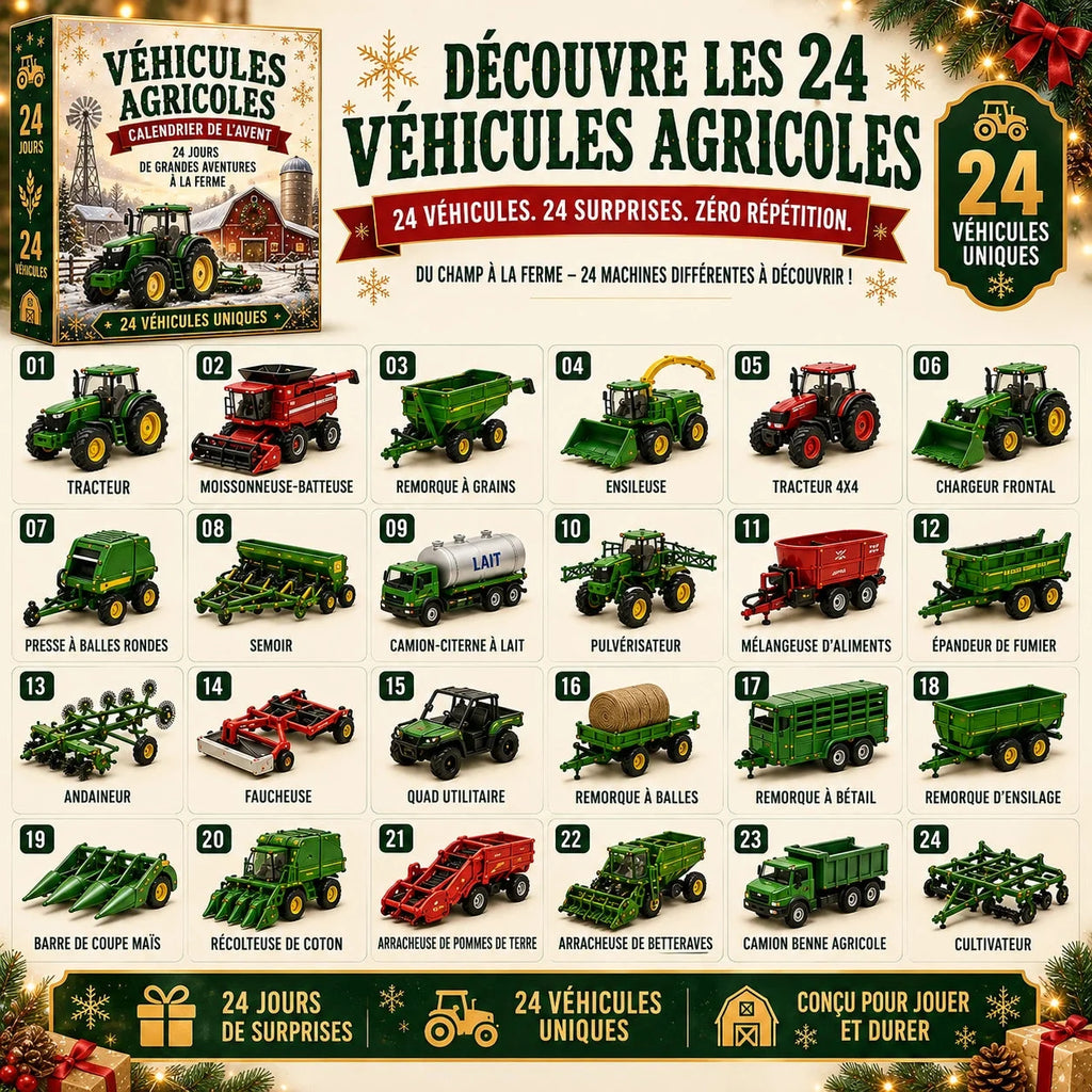 Calendrier de l'Avent de 24 véhicules miniatures