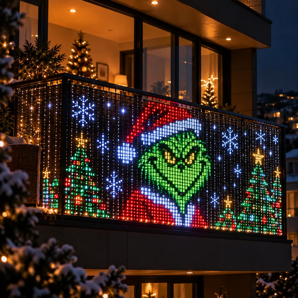 Rideau lumineux de Noël animé