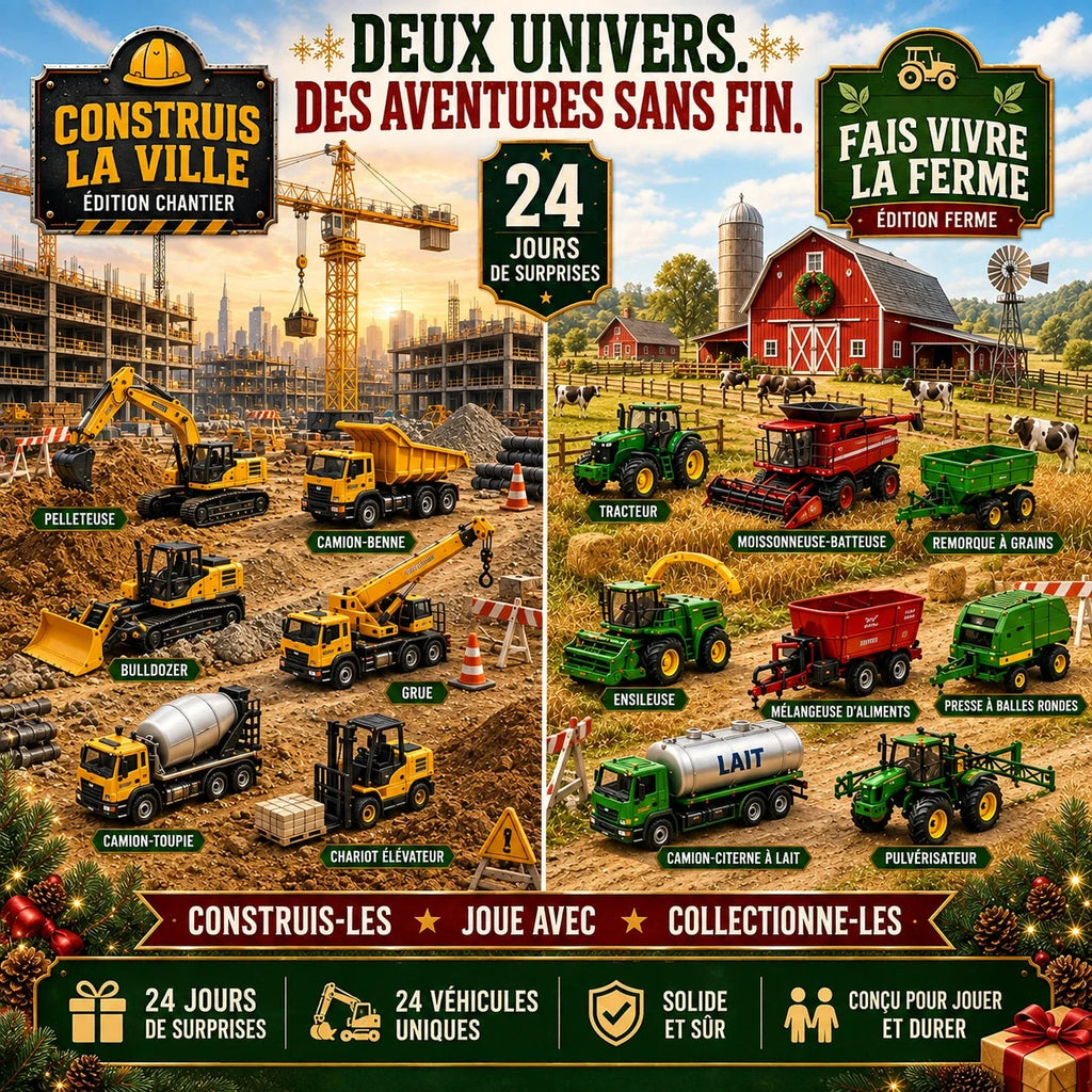 Calendrier de l'Avent de 24 véhicules miniatures